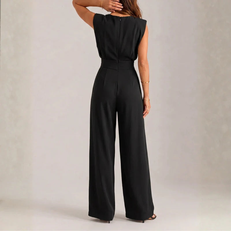 Avelisse Women's Sleeveless Wide Leg Jumpsuit | Elegant One Piece Casual Occasion Outfit