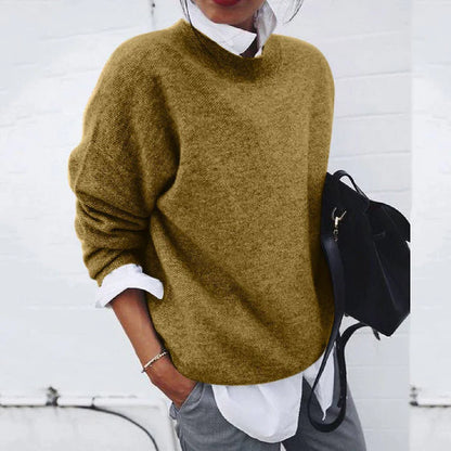 Veloura Women's Cashmere Sweater | Crew Neck Long Sleeve Soft Luxury Knit Pullover