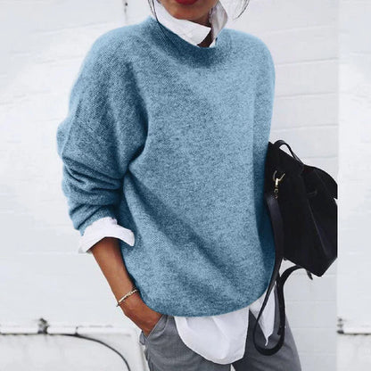 Veloura Women's Cashmere Sweater | Crew Neck Long Sleeve Soft Luxury Knit Pullover