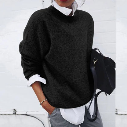 Veloura Women's Cashmere Sweater | Crew Neck Long Sleeve Soft Luxury Knit Pullover