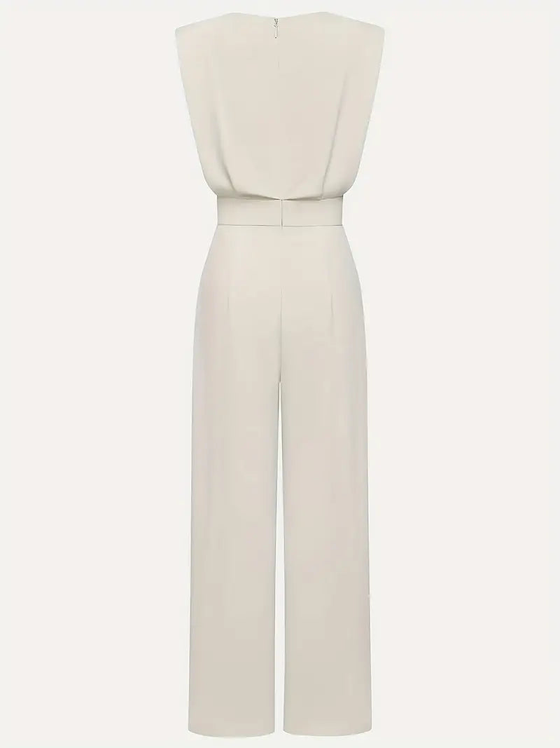 Évrelle Women's Elegant Wide Leg Jumpsuit | Tailored Sleeveless One Piece Outfit