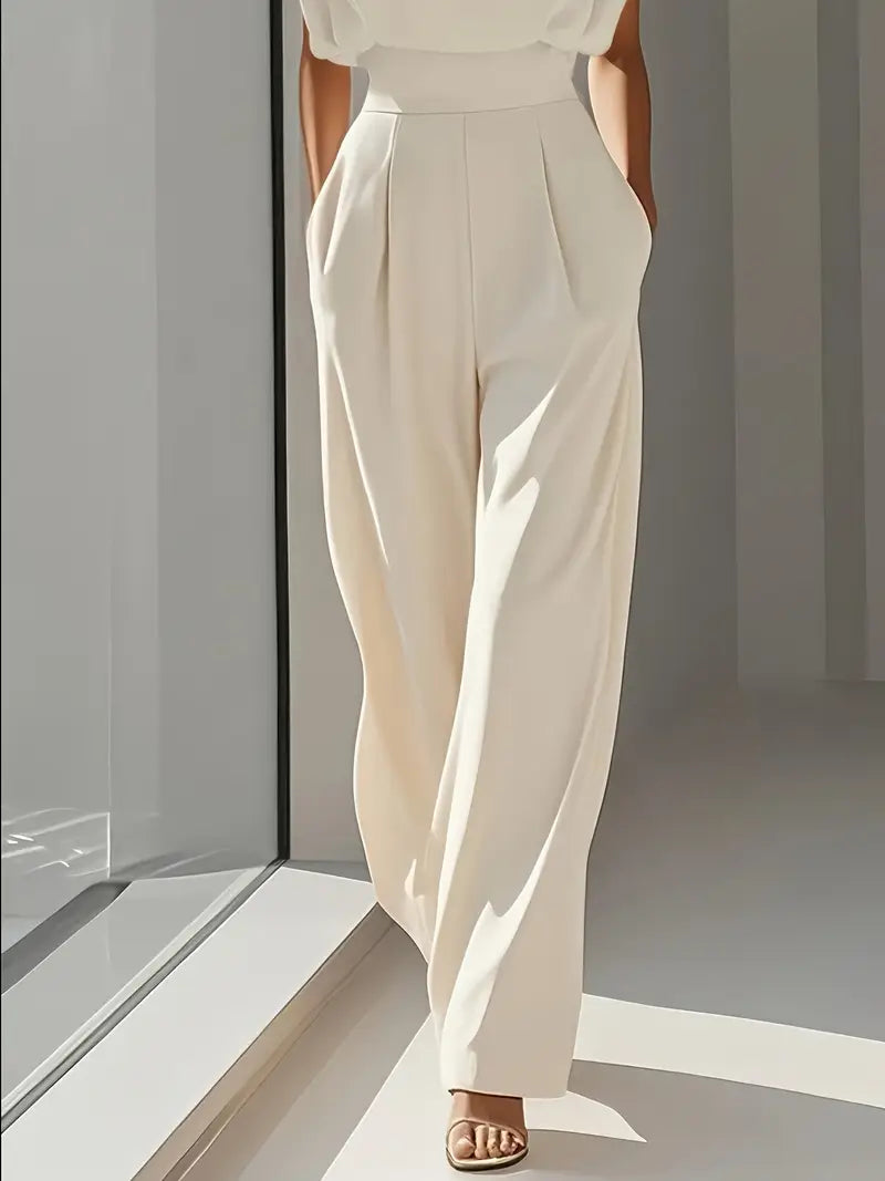 Évrelle Women's Elegant Wide Leg Jumpsuit | Tailored Sleeveless One Piece Outfit