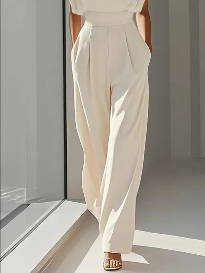 Évrelle Women's Elegant Wide Leg Jumpsuit | Tailored Sleeveless One Piece Outfit