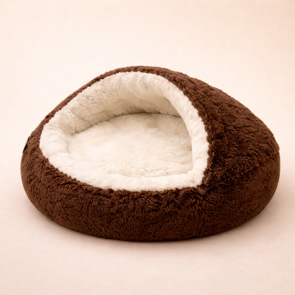 The CloudBed 2-in-1 Plush Covered Pet Bed – Cozy Round Dog Nest