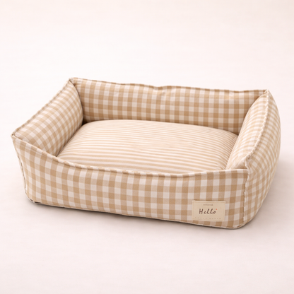 The CloudBed Cotton Pet Sofa Bed – Breathable Striped Dog Bed for Small to Medium Pets