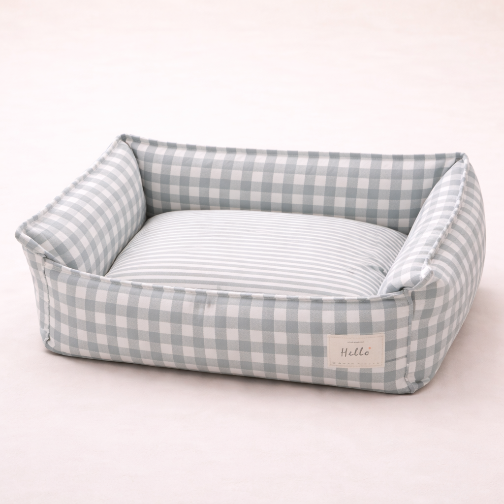 The CloudBed Cotton Pet Sofa Bed – Breathable Striped Dog Bed for Small to Medium Pets