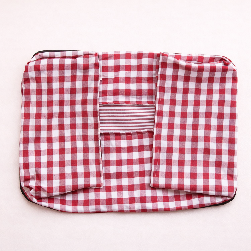 The CloudBed Cotton Pet Sofa Bed – Breathable Striped Dog Bed for Small to Medium Pets