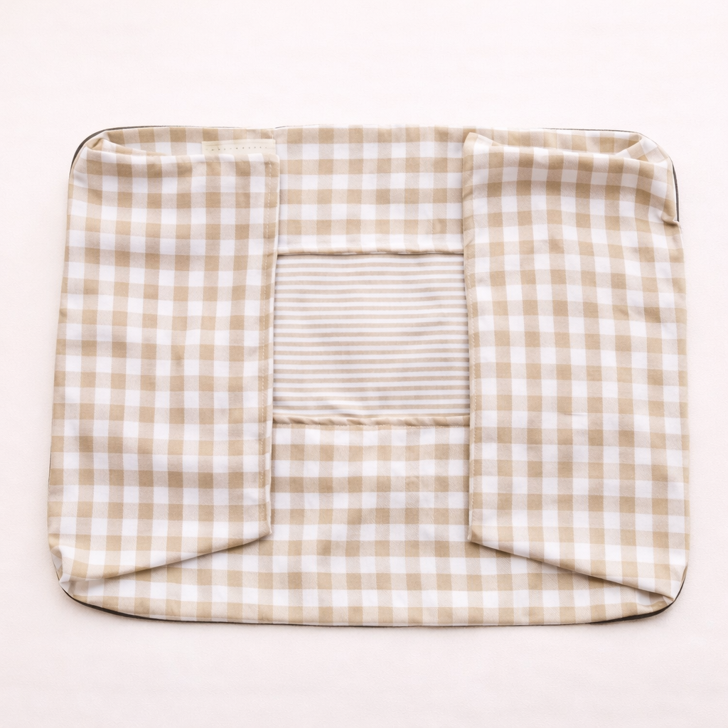 The CloudBed Cotton Pet Sofa Bed – Breathable Striped Dog Bed for Small to Medium Pets