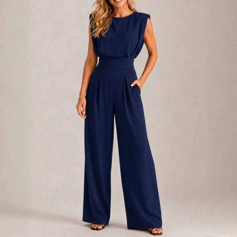Avelisse Women's Sleeveless Wide Leg Jumpsuit | Elegant One Piece Casual Occasion Outfit