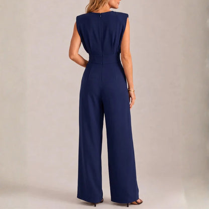 Avelisse Women's Sleeveless Wide Leg Jumpsuit | Elegant One Piece Casual Occasion Outfit