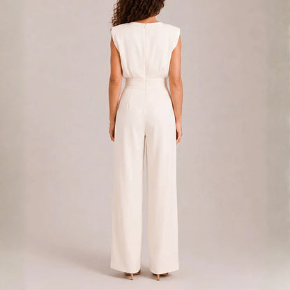 Avelisse Women's Sleeveless Wide Leg Jumpsuit | Elegant One Piece Casual Occasion Outfit