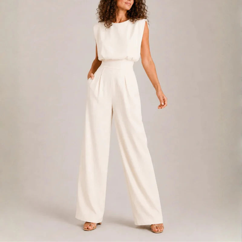 Avelisse Women's Sleeveless Wide Leg Jumpsuit | Elegant One Piece Casual Occasion Outfit