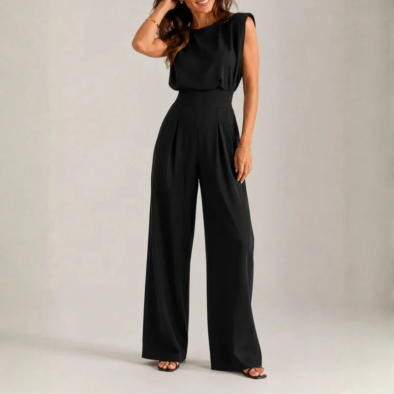 Avelisse Women's Sleeveless Wide Leg Jumpsuit | Elegant One Piece Casual Occasion Outfit