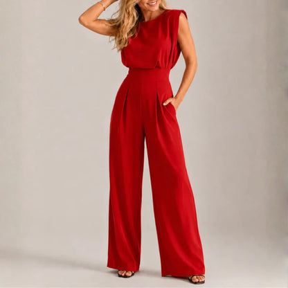 Avelisse Women's Sleeveless Wide Leg Jumpsuit | Elegant One Piece Casual Occasion Outfit