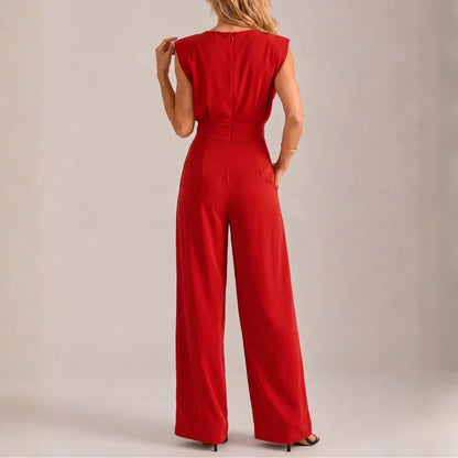 Avelisse Women's Sleeveless Wide Leg Jumpsuit | Elegant One Piece Casual Occasion Outfit