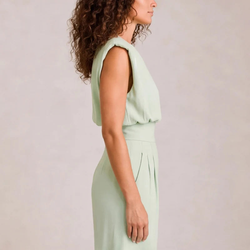 Avelisse Women's Sleeveless Wide Leg Jumpsuit | Elegant One Piece Casual Occasion Outfit