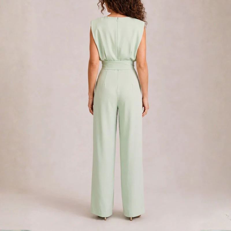Avelisse Women's Sleeveless Wide Leg Jumpsuit | Elegant One Piece Casual Occasion Outfit